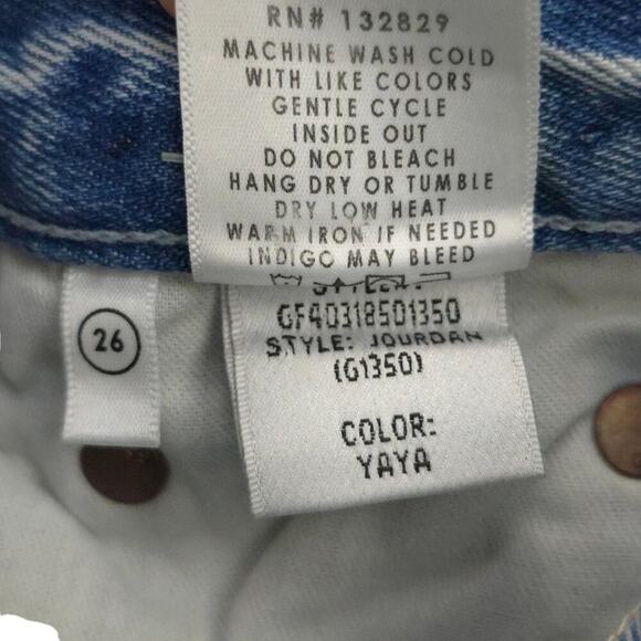 GRLFRND Jordan High Rise Shorts in Yaya Distressed Raw Hem Button Fly - Picture 7 of 12